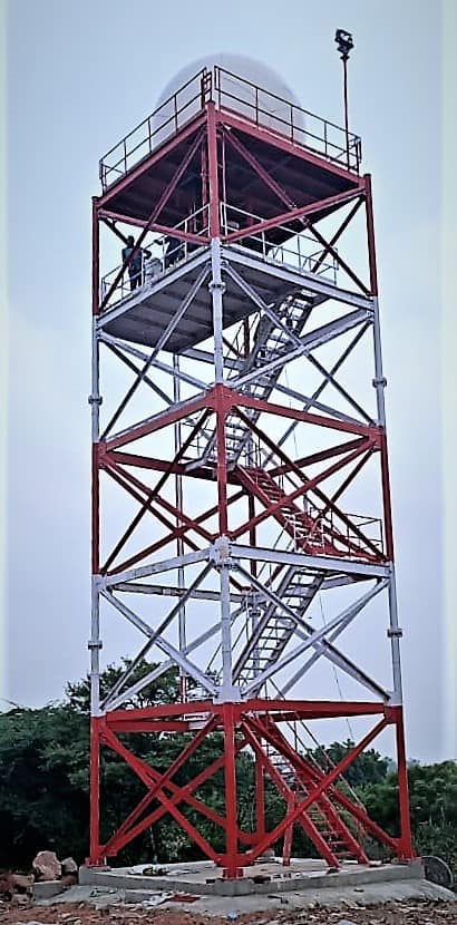 Doppler weather radar tower built by Reacon Systems